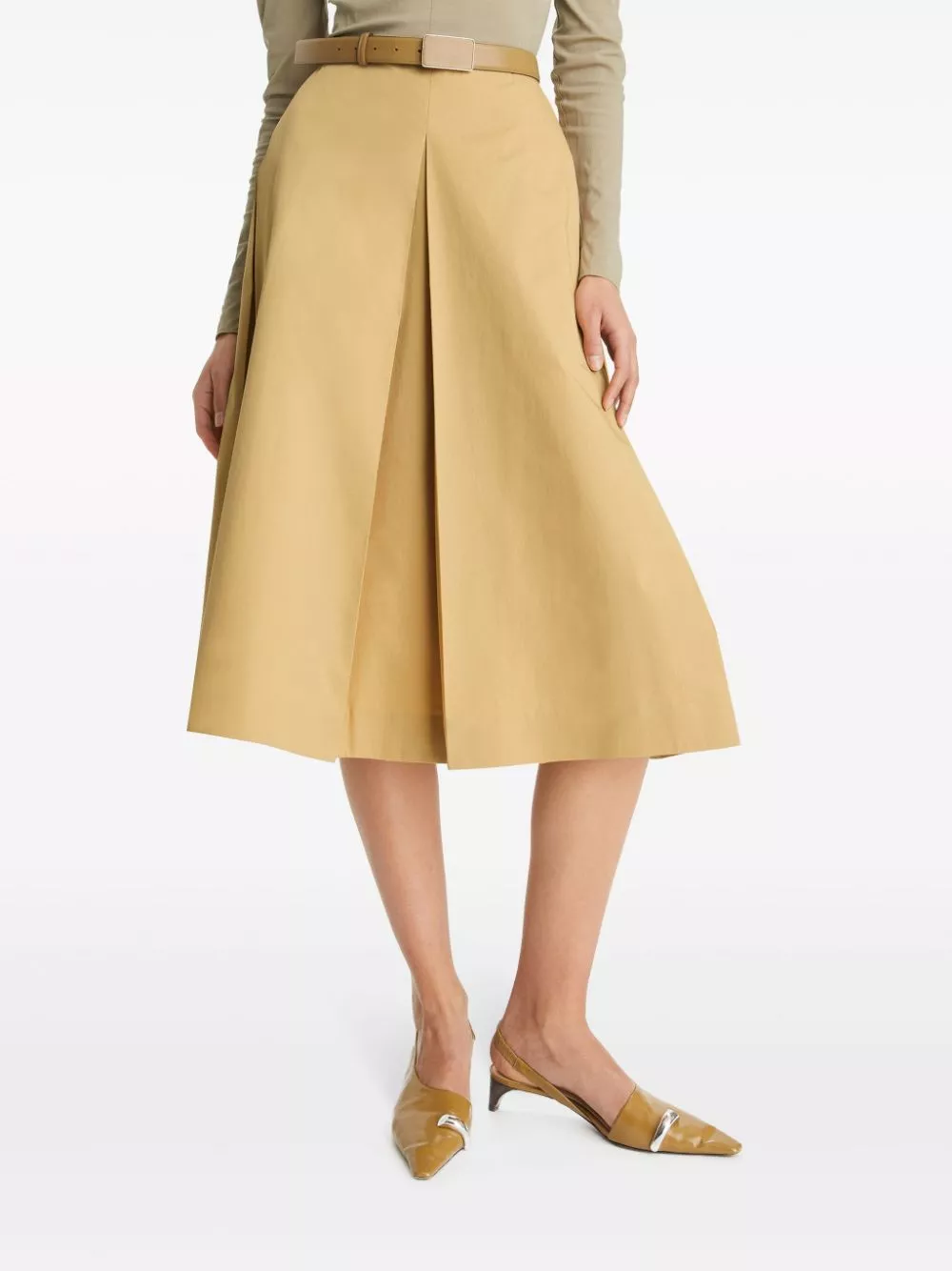 Cheap Tory Burch pleated cotton midi skirt Women 0118