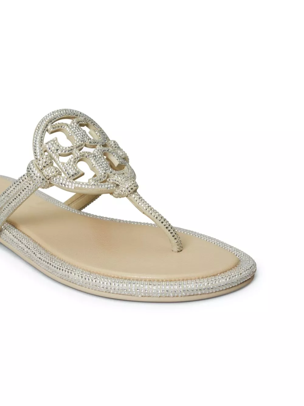 Affordable Tory Burch Miller crystal-embellished flip flips Women 0115