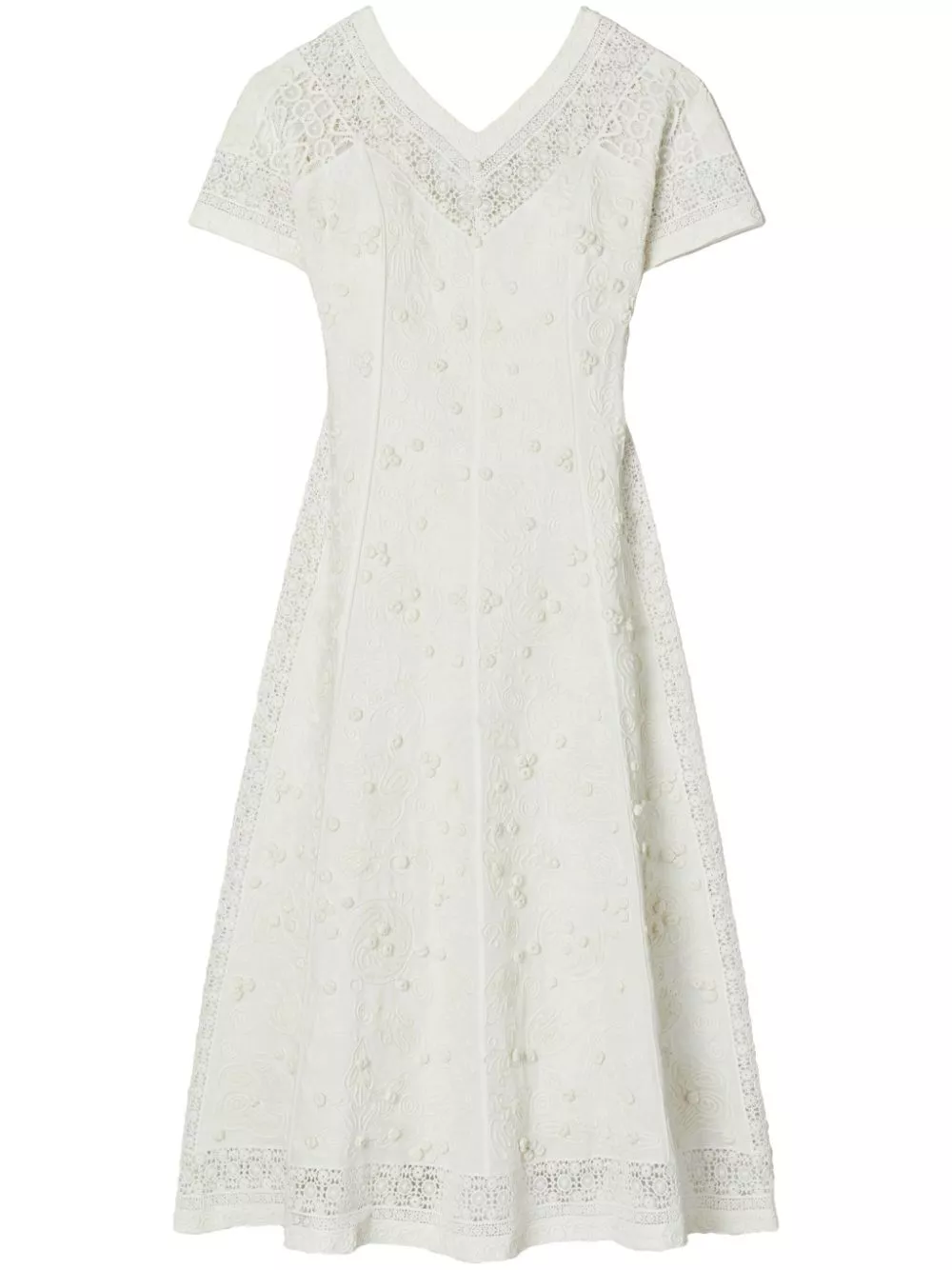 Tory Burch embroidered linen midi dress Women 0114