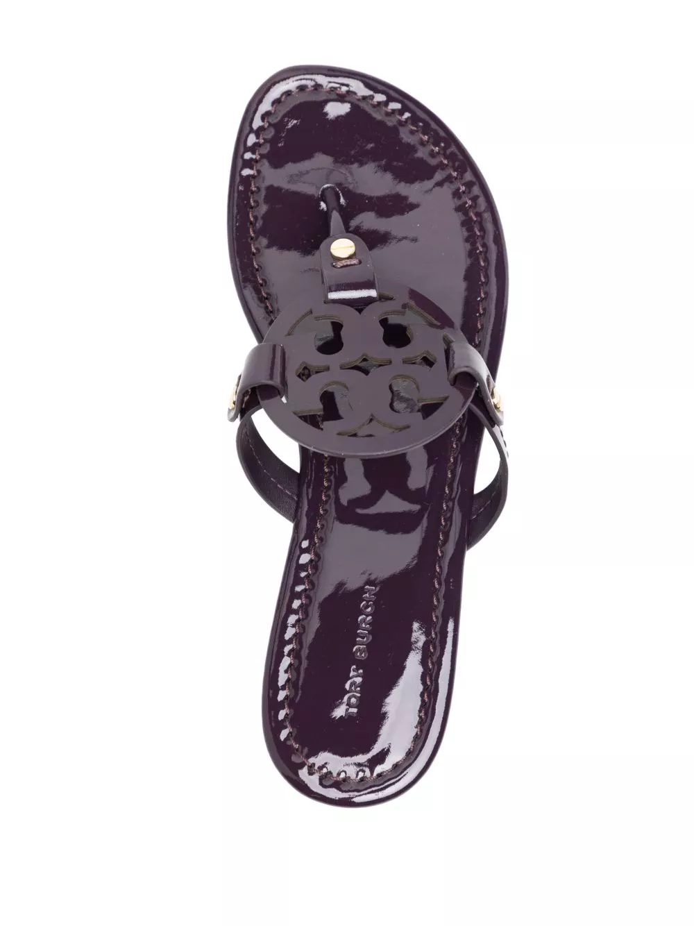 Affordable Tory Burch Miller logo-plaque leather sandals Women 0131