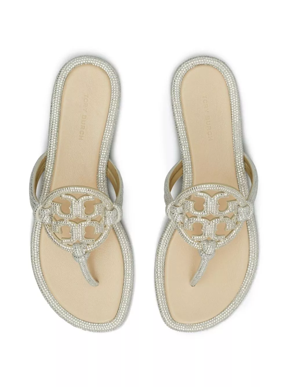 Affordable Tory Burch Miller crystal-embellished flip flips Women 0115