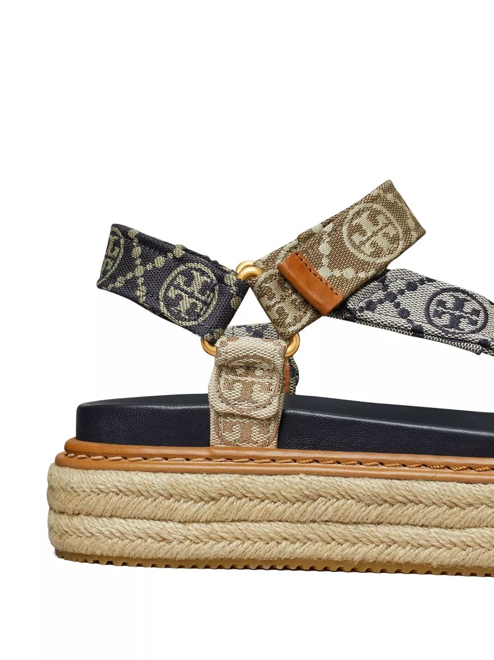 Affordable Tory Burch monogram-pattern open-toe espadrilles Women 0124