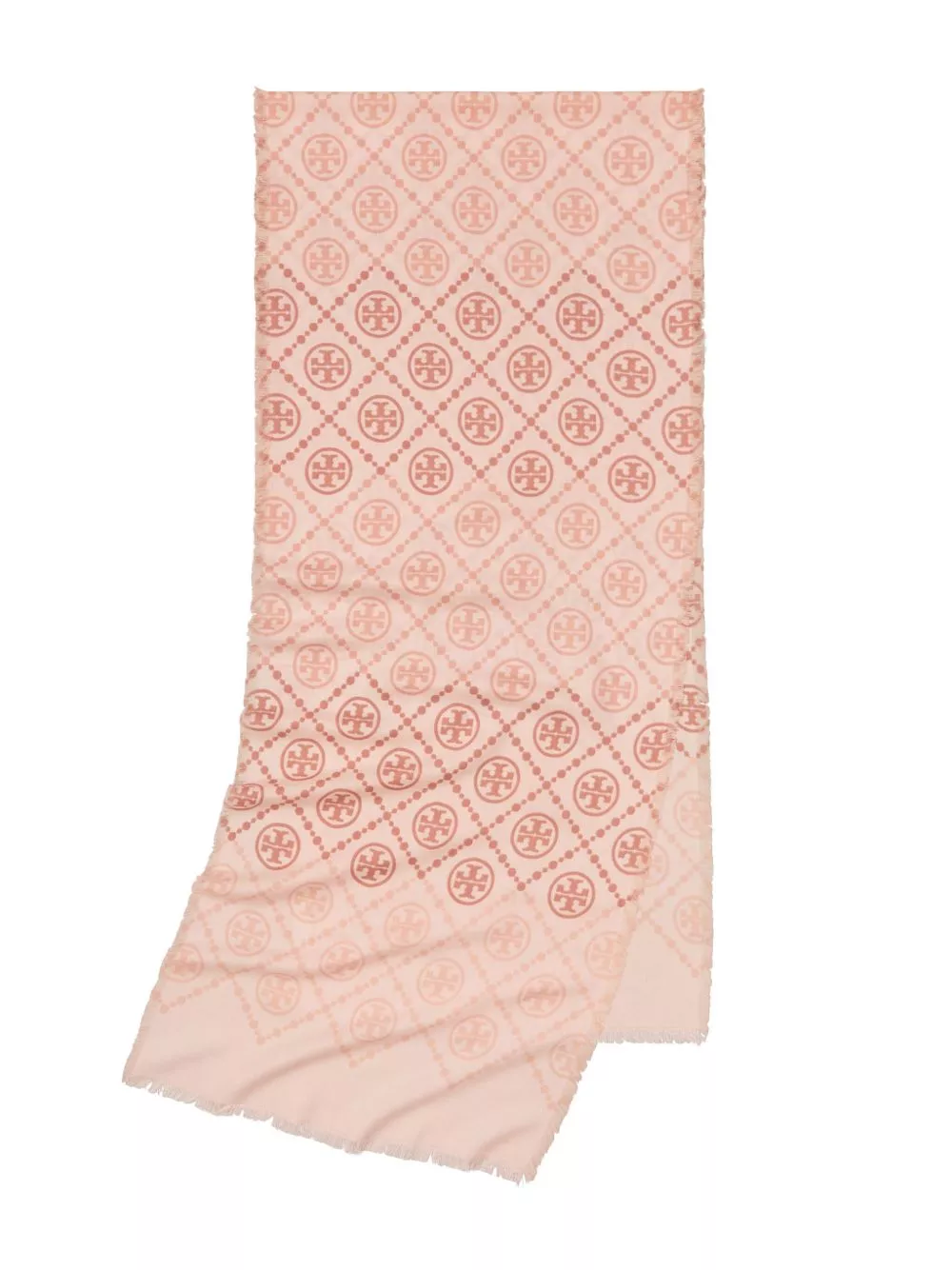 Cheap Tory Burch monogram-pattern wool-blend scarf Women 0127