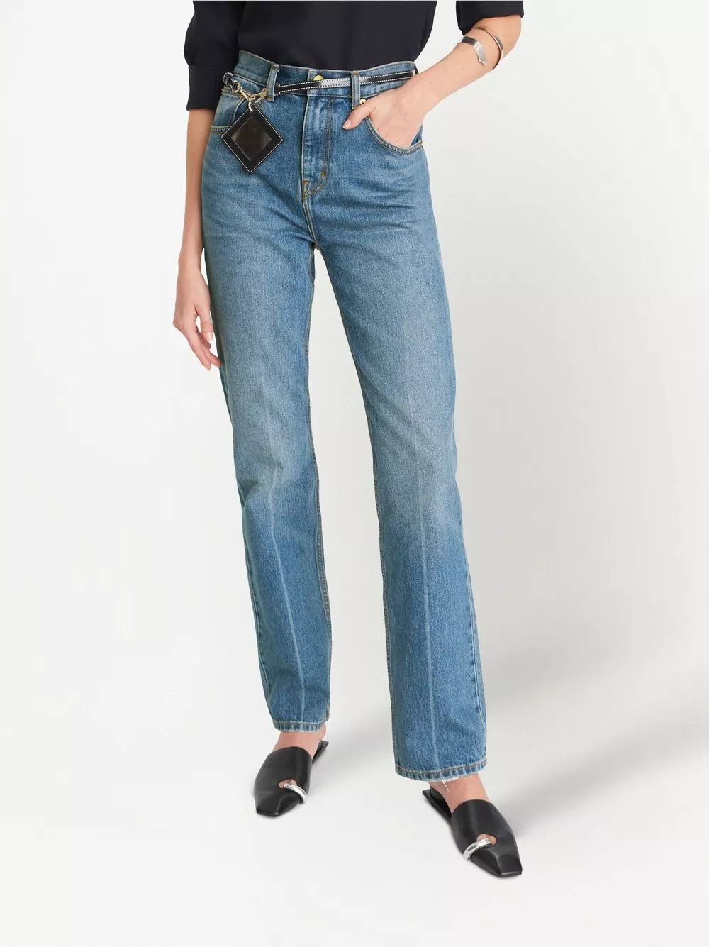 Affordable Tory Burch mid-rise straight-leg jeans Women 0128