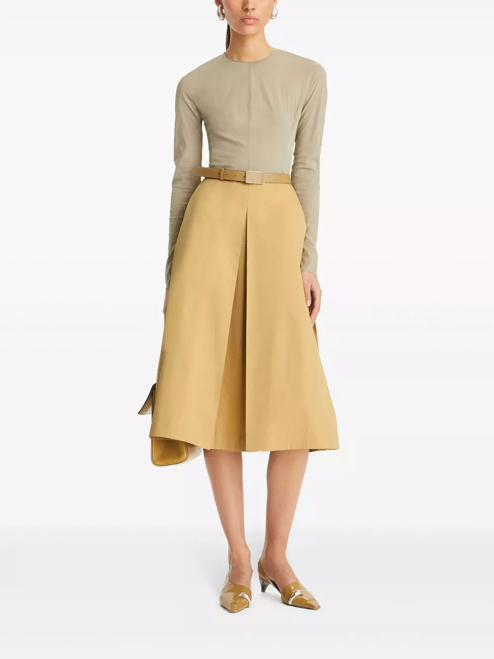 Cheap Tory Burch pleated cotton midi skirt Women 0118