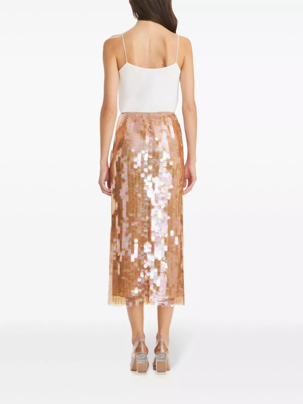 Cheap Tory Burch high-waisted sequin-embellished midi skirt Women 0114