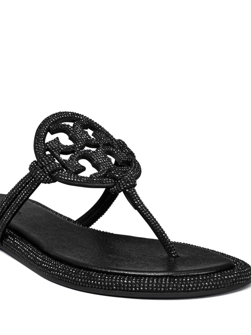 Cheap crystal-embellished Miller Tory slides Burch Women 0224