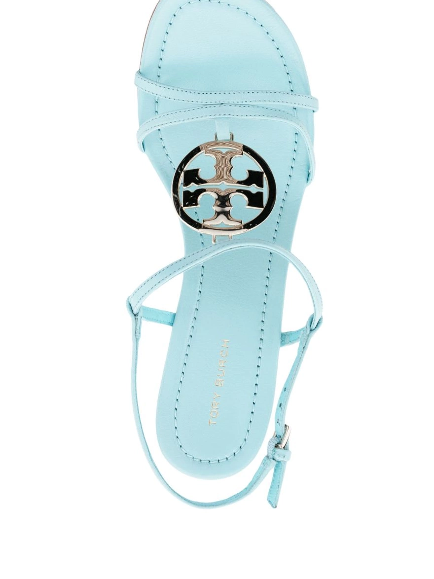 Affordable leather sandals logo-plaque Tory Burch Women 90mm 0213