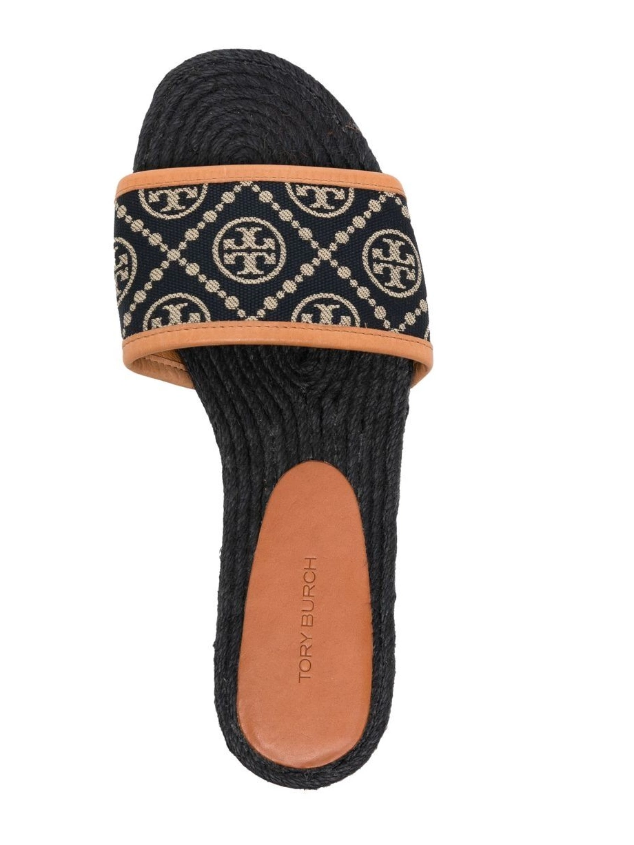 Affordable monogram flat slides Women Tory Burch 0215