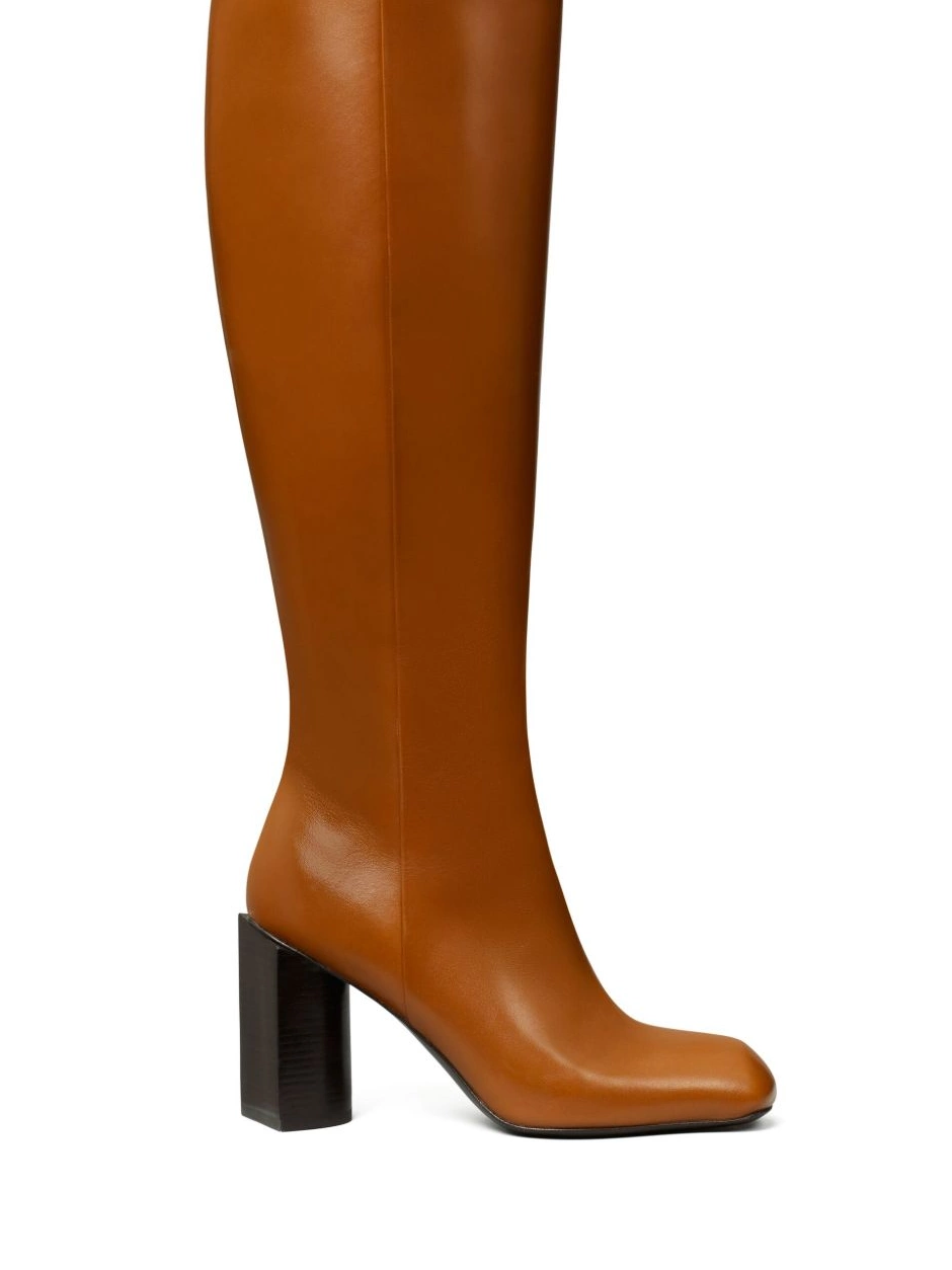 Affordable Heel Tory Women 90mm knee-high Burch Twisted boots 0210