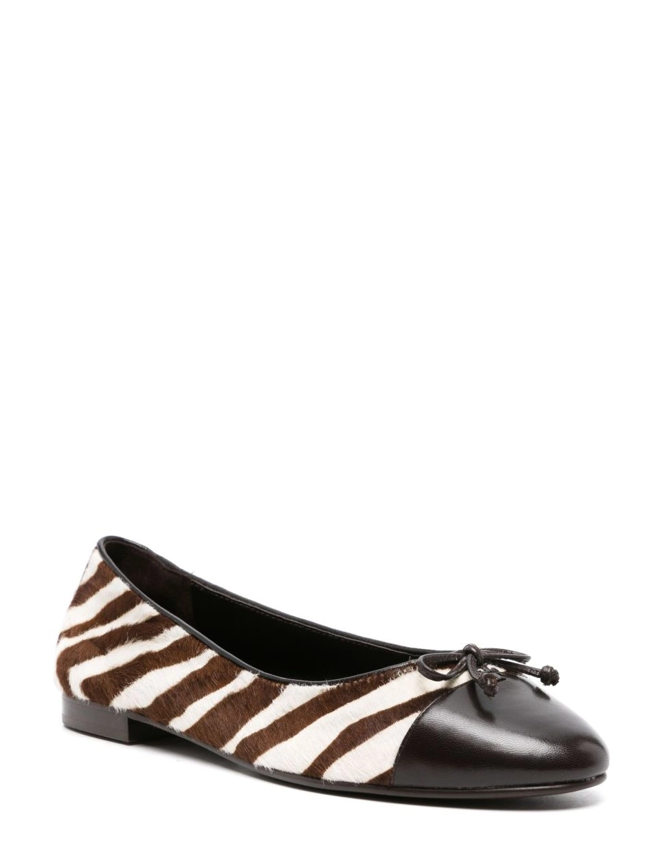 Affordable Burch Tory shoes ballerina Women leather zebra-pattern 0208