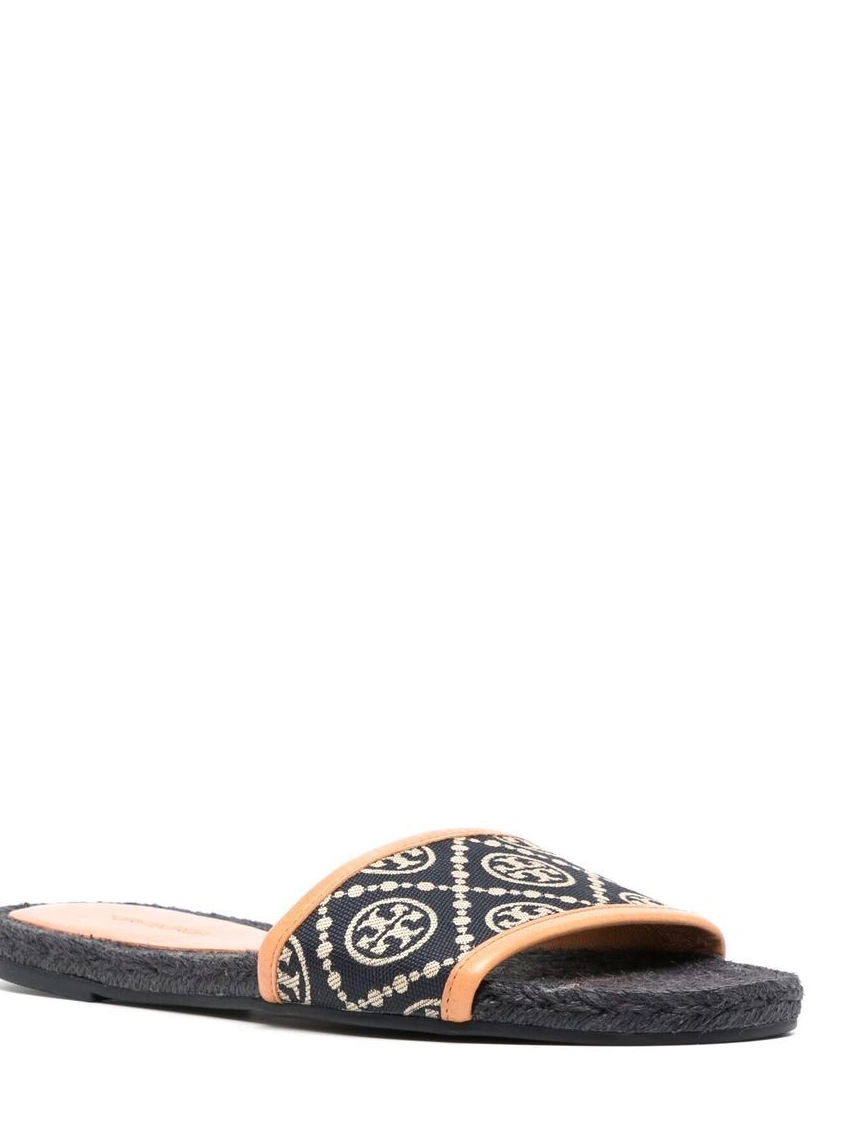 Affordable monogram flat slides Women Tory Burch 0215