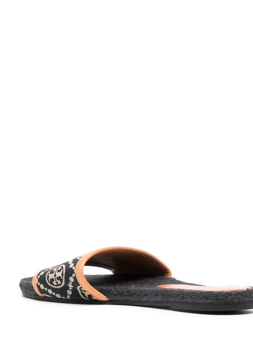 Affordable monogram flat slides Women Tory Burch 0215