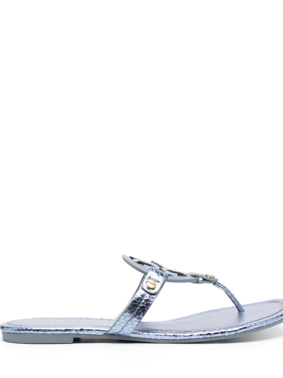 Cheap Women python-effect Burch Tory Miller flip flops leather 0212